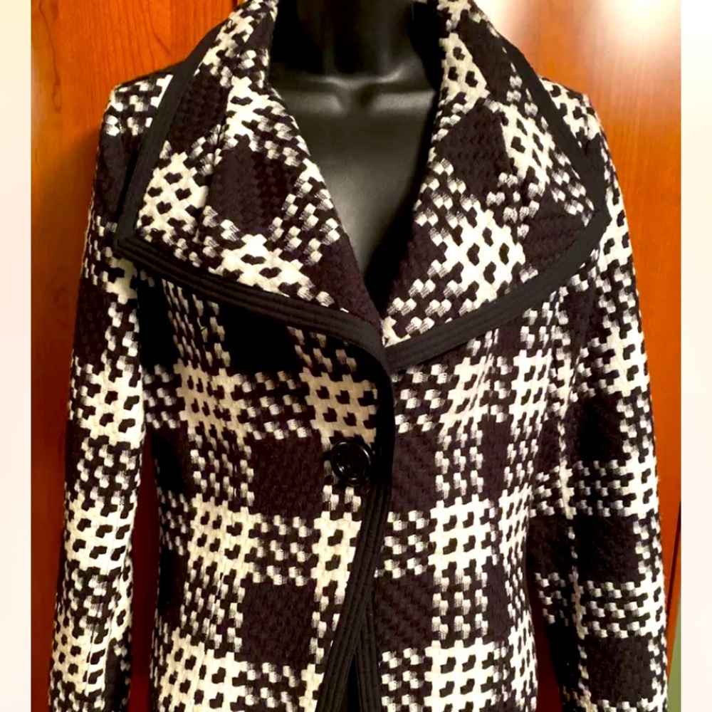 Trenz By Theresa Renz Womens Jacket Black White Lined Size M